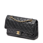 Shoulder Bag Classic Double Flap 26 Black Quilted Caviar Leather