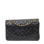 Shoulder Bag Classic Double Flap 26 Black Quilted Caviar Leather