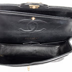 Shoulder Bag Classic Double Flap 26 Black Quilted Caviar Leather