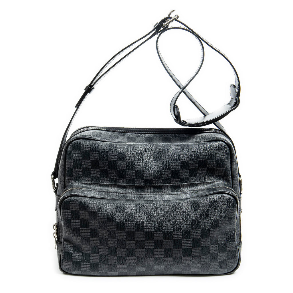 Sacoche bandoulière Ieoh Messenger Damier Graphite noir