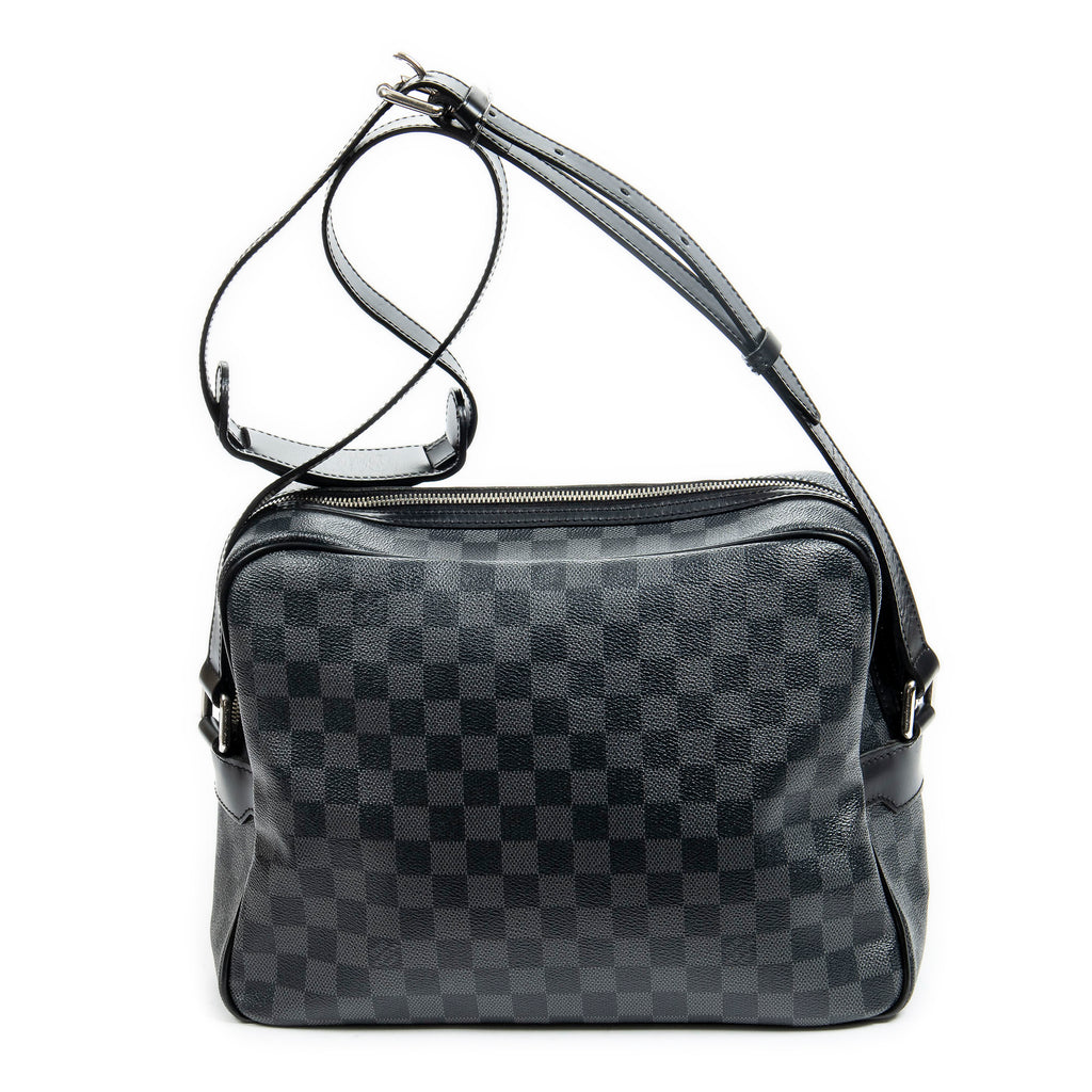 Sacoche bandoulière Ieoh Messenger Damier Graphite noir