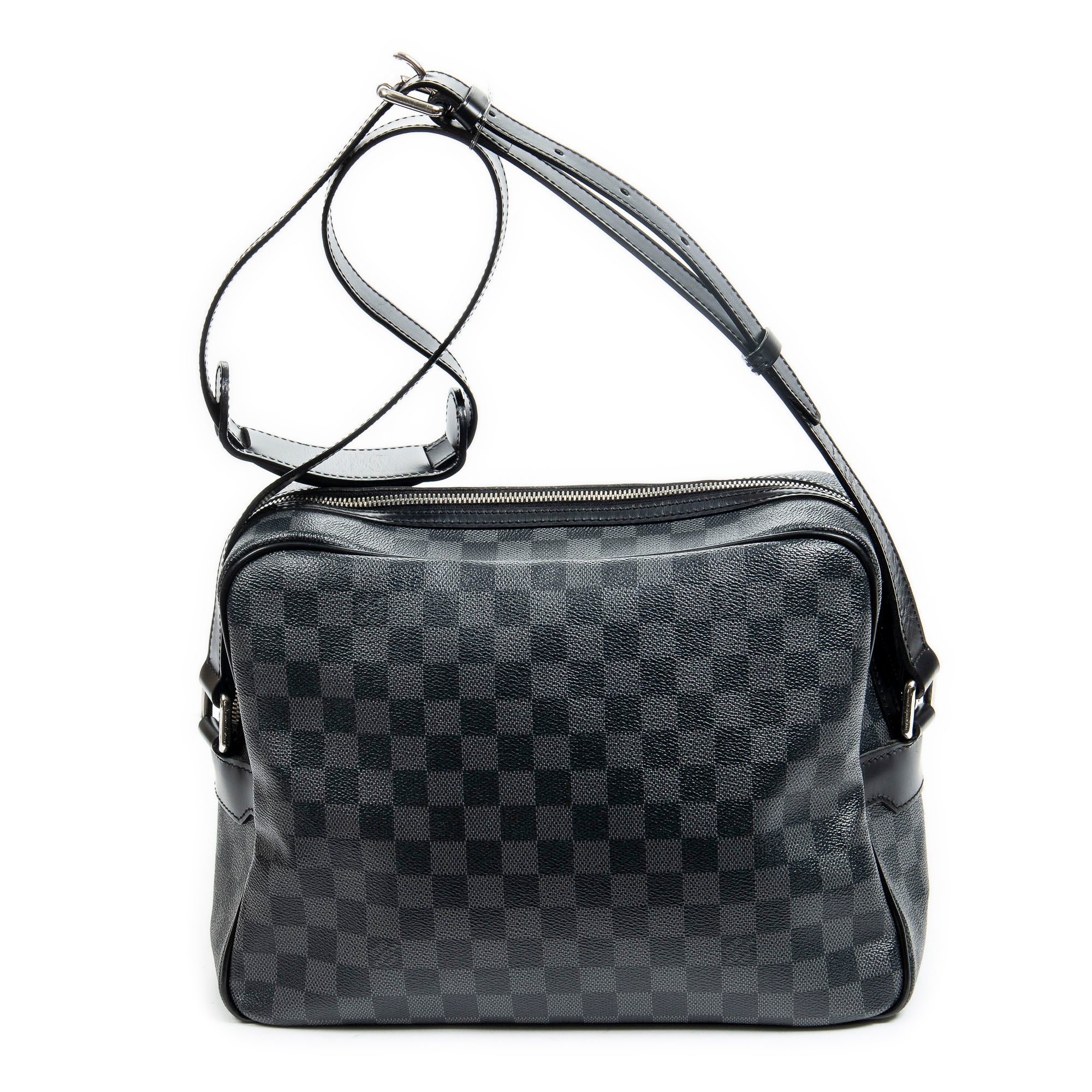 Sacoche bandoulière Ieoh Messenger Damier Graphite noir