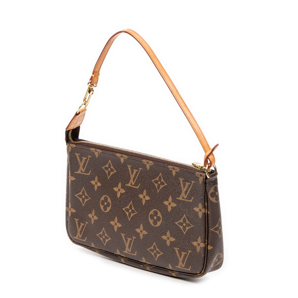 Estuche de accesorios para bolso, lona Monogram marrón