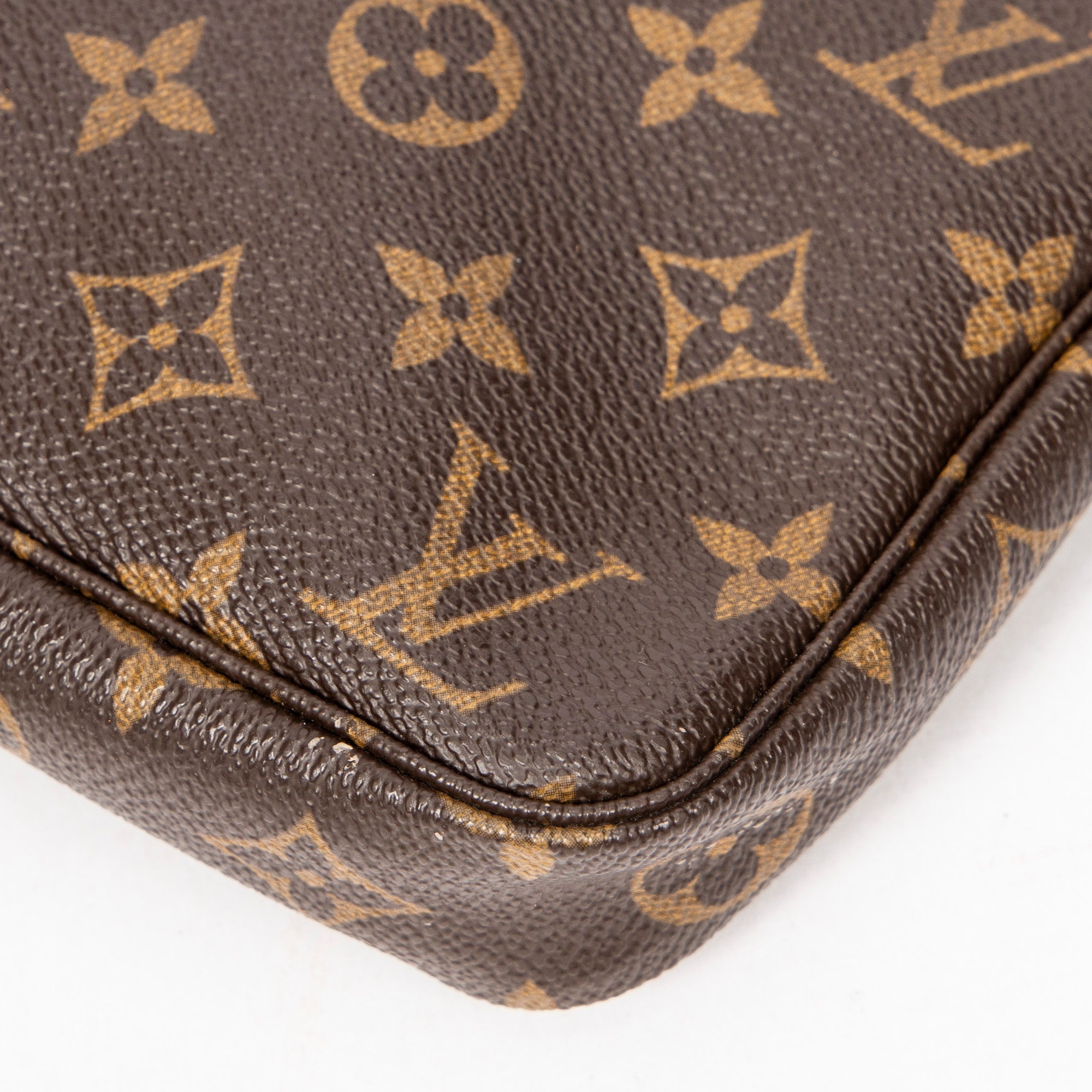 Estuche de accesorios para bolso, lona Monogram marrón