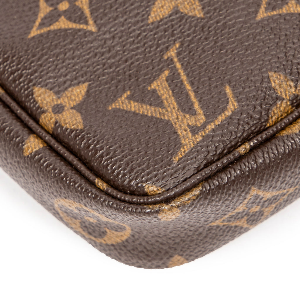 Estuche de accesorios para bolso, lona Monogram marrón