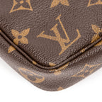 Estuche de accesorios para bolso, lona Monogram marrón