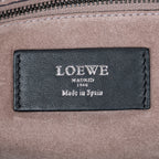 Shoulder Bag Canela Boston Bag Black Floral Embossed Leather