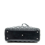 Shoulder Bag Large Lady Dior Zip Black Cannage Lambskin Leather