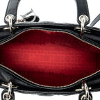Shoulder Bag Large Lady Dior Zip Black Cannage Lambskin Leather