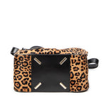 Shoulder Bag Small Hammock Black Leopard Print Pony Hair Canvas