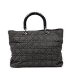 Shoulder Bag Large Soft Lady Dior Black Denim Cannage Denim Canvas
