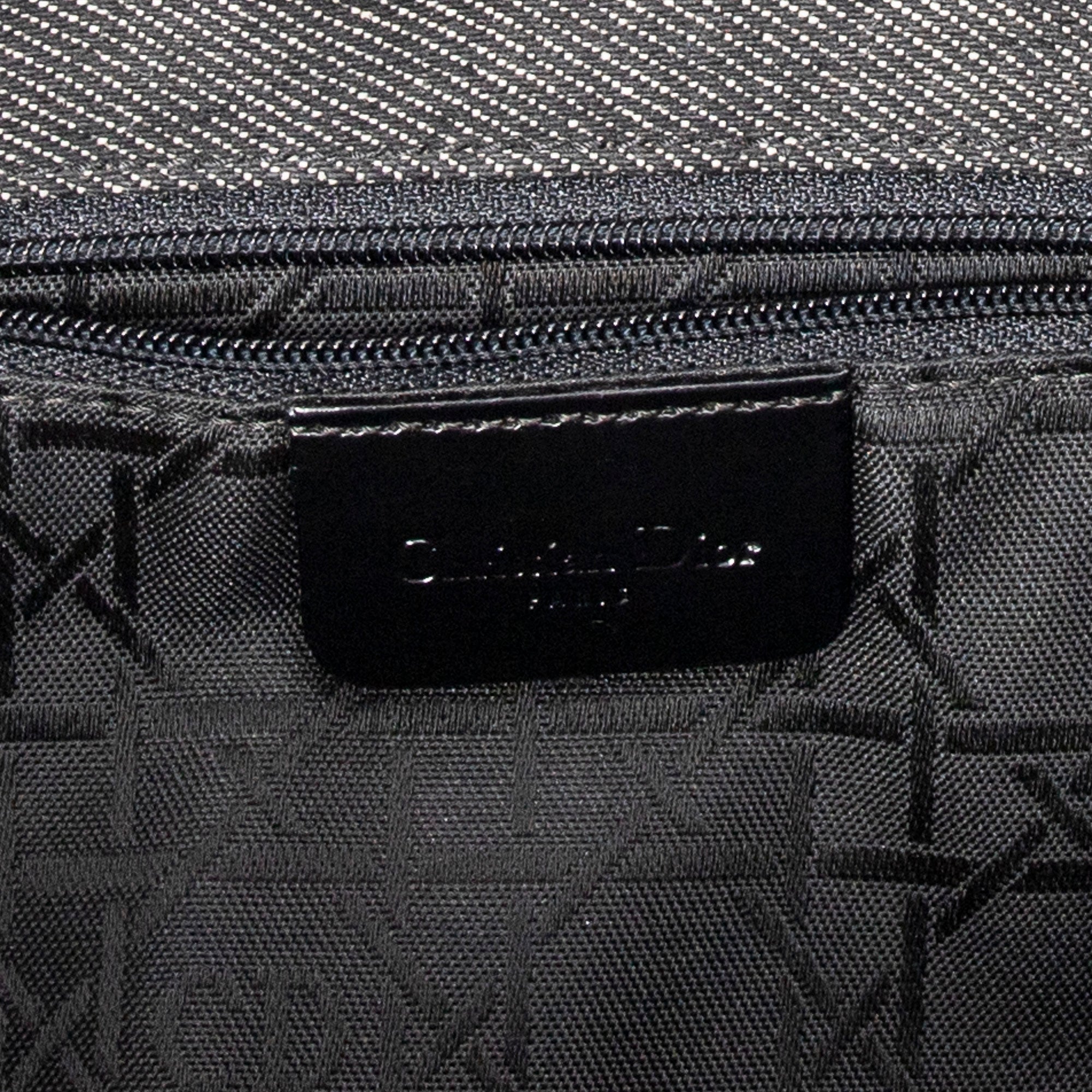 Shoulder Bag Large Soft Lady Dior Black Denim Cannage Denim Canvas