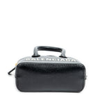 Bolso de hombro Mini Ville Top Handle Crossbody de piel de becerro granulada negra