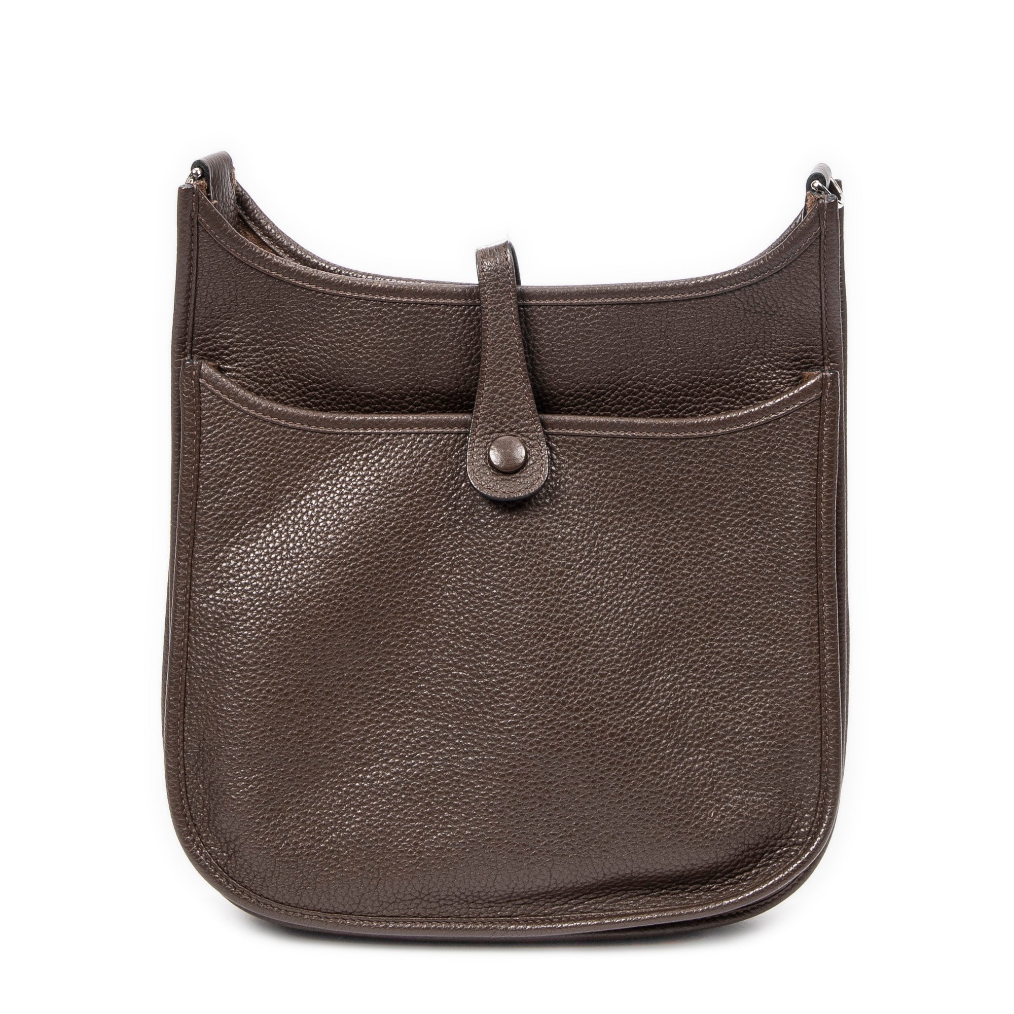 Shoulder Bag Evelyne III PM Chocolate Taurillon Clemence Leather