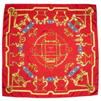 Scarf Scarf Mors & Gourmettes Red 100% Twill Silk