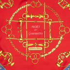 Scarf Scarf Mors & Gourmettes Red 100% Twill Silk