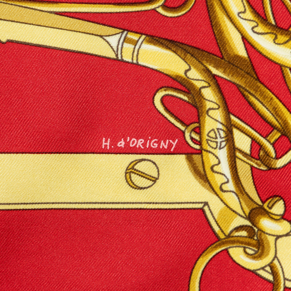 Scarf Scarf Mors & Gourmettes Red 100% Twill Silk