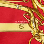 Scarf Scarf Mors & Gourmettes Red 100% Twill Silk