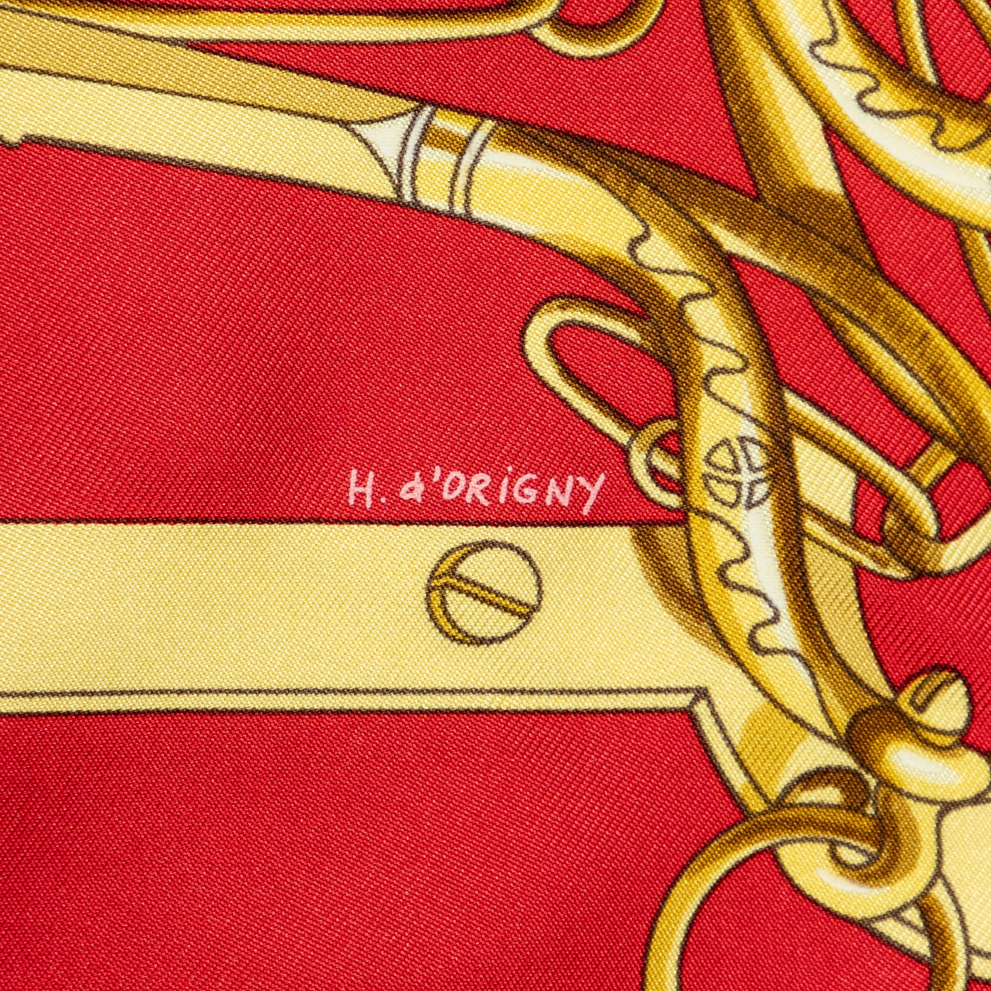 Scarf Scarf Mors & Gourmettes Red 100% Twill Silk