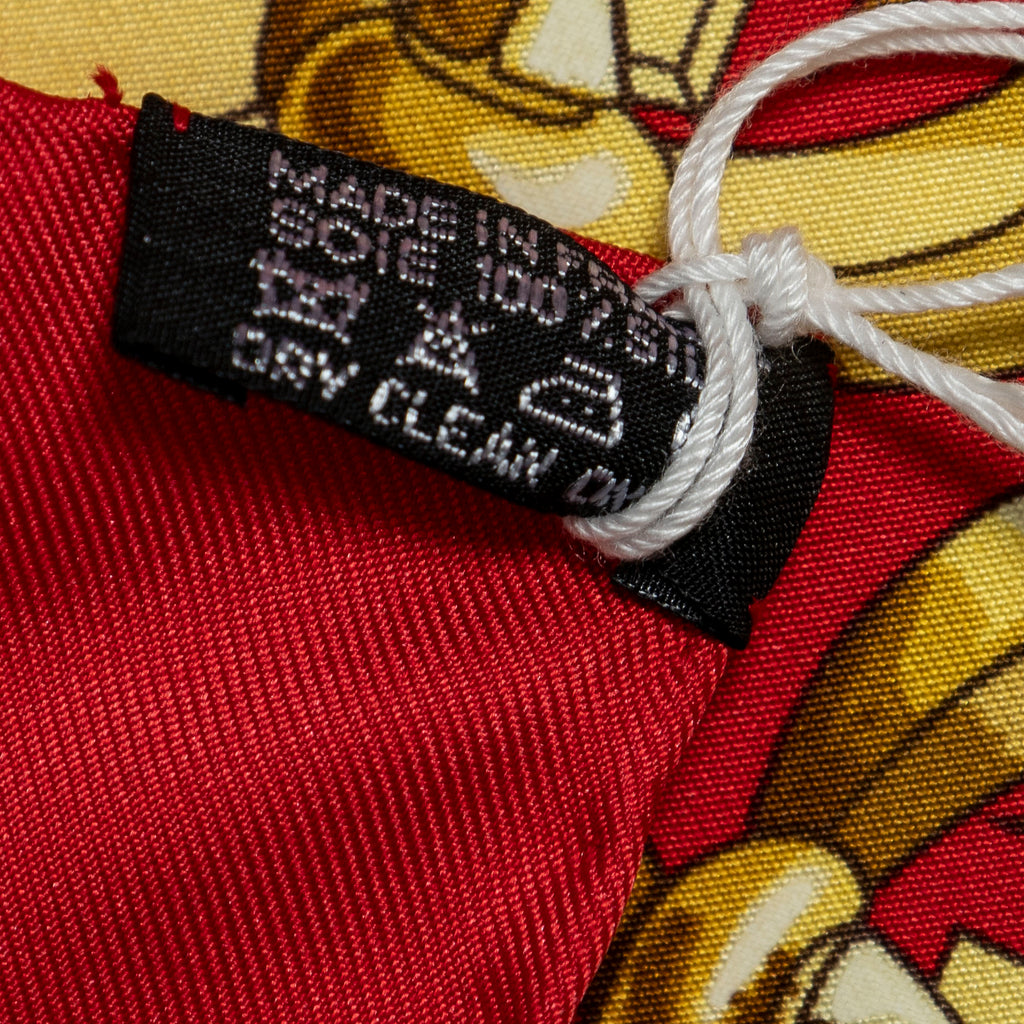 Scarf Scarf Mors & Gourmettes Red 100% Twill Silk
