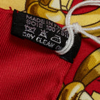 Scarf Scarf Mors & Gourmettes Red 100% Twill Silk