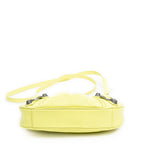 Shoulder Bag Mini Le Cagole Yellow Green Distressed Leather