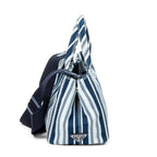Shoulder Bag Small Canapa Tote Light Blue Striped Canapa Canvas