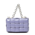 Sac bandoulière The Chain Cassette Lilas Maxi Intrecciato Cuir Matelassé