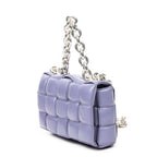 Sac bandoulière The Chain Cassette Lilas Maxi Intrecciato Cuir Matelassé