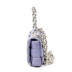 Sac bandoulière The Chain Cassette Lilas Maxi Intrecciato Cuir Matelassé