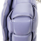 Sac bandoulière The Chain Cassette Lilas Maxi Intrecciato Cuir Matelassé