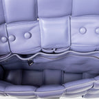 Sac bandoulière The Chain Cassette Lilas Maxi Intrecciato Cuir Matelassé