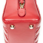Shoulder Bag Lily Tote Red Cannage Lambskin Leather