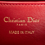Shoulder Bag Lily Tote Red Cannage Lambskin Leather