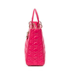 Shoulder Bag Large Lady Dior Zip Pink Cannage Lambskin Leather