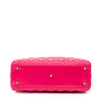 Shoulder Bag Large Lady Dior Zip Pink Cannage Lambskin Leather