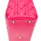 Shoulder Bag Large Lady Dior Zip Pink Cannage Lambskin Leather
