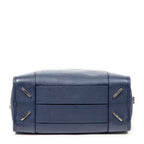Bolso de hombro Amazona 28 de cuero granulado azul