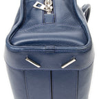 Bolso de hombro Amazona 28 de cuero granulado azul