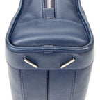 Bolso de hombro Amazona 28 de cuero granulado azul