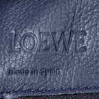 Bolso de hombro Amazona 28 de cuero granulado azul