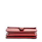 Shoulder Bag Medium Interlocking GG Chain Crossbody Red Grained Leather