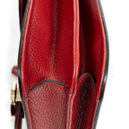 Shoulder Bag Medium Interlocking GG Chain Crossbody Red Grained Leather