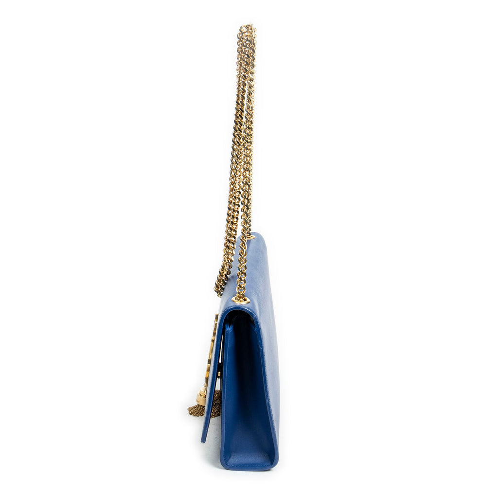 Yves Saint Laurent - Portefeuille Moyen Kate à Chaîne - Bleu Royal