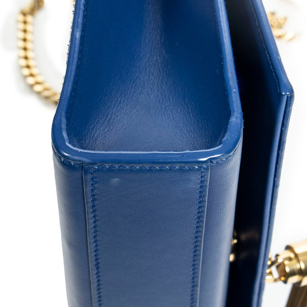 Yves Saint Laurent - Portefeuille Moyen Kate à Chaîne - Bleu Royal