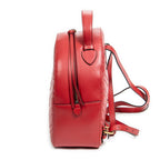 Shoulder Bag GG Marmont Backpack Red Quilted Chevron Calfskin Leather