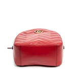 Shoulder Bag GG Marmont Backpack Red Quilted Chevron Calfskin Leather