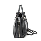 Shoulder Bag Mini Papier A4 Tote Black Grained Calfskin Leather