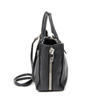 Shoulder Bag Mini Papier A4 Tote Black Grained Calfskin Leather