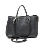 Shoulder Bag Mini Papier A4 Tote Black Grained Calfskin Leather
